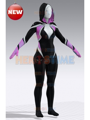 A través del disfraz de cosplay de Spider-Viever Gwen