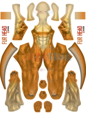 Dragon Male Pattern Impresión Spandex traje sin máscara