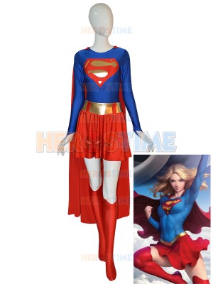 Traje de Supergirl de DC Comics  Metálico Brillante 
