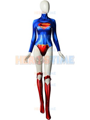 The New 52   Disfraz de Supergirl de Impresión para Mujeres