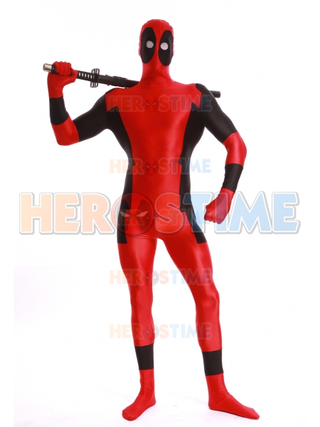 Deadpool - Disfraz de adulto rojo y negro