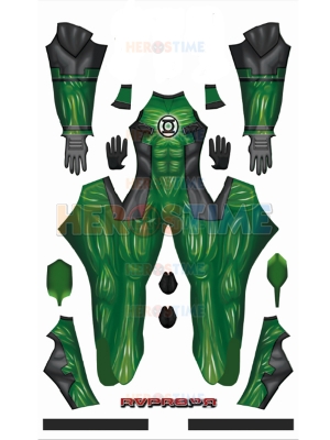 Mezcla de Deadpool y Green Lantern Traje de Deadlantern DyeSub Impresión