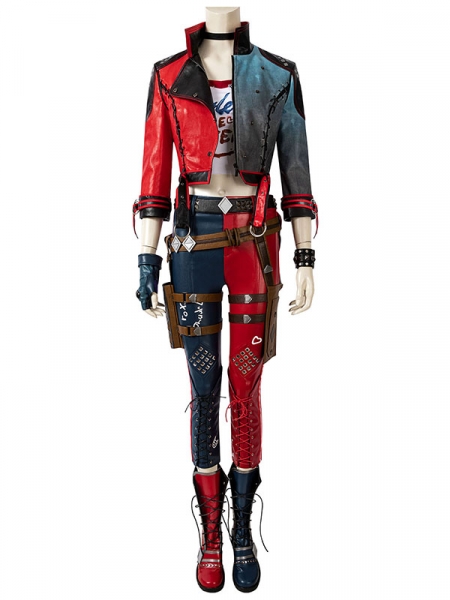 embudo diente Aire acondicionado Disfraz de Cosplay de Harley Quinn de Suicide Squad Kill the Justice Leaguen