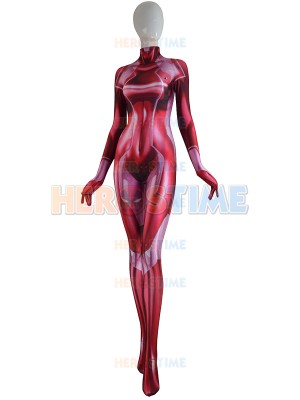 Traje Rojo de Samus Zero 3D impreso cosplay 