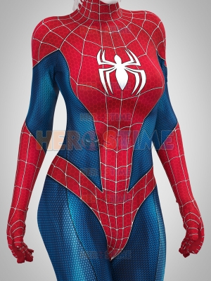 Disfraz de cosplay de Spinneret Blue Spider Girl