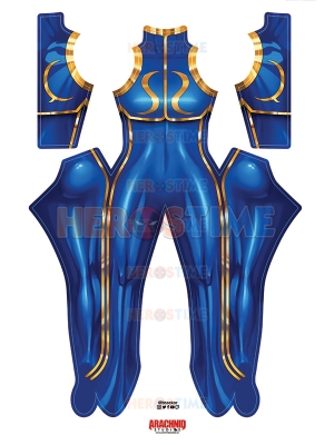 Traje de Chun Li Street Fighter Chun Li Cosplay traje de impresión dos versiones