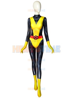 2018 Kitty Pryde X-men DyeSub Disfraz de superhéroe de impresión 