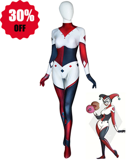 Disfraz de cosplay de supervillano de vestuario de Harley Quinn